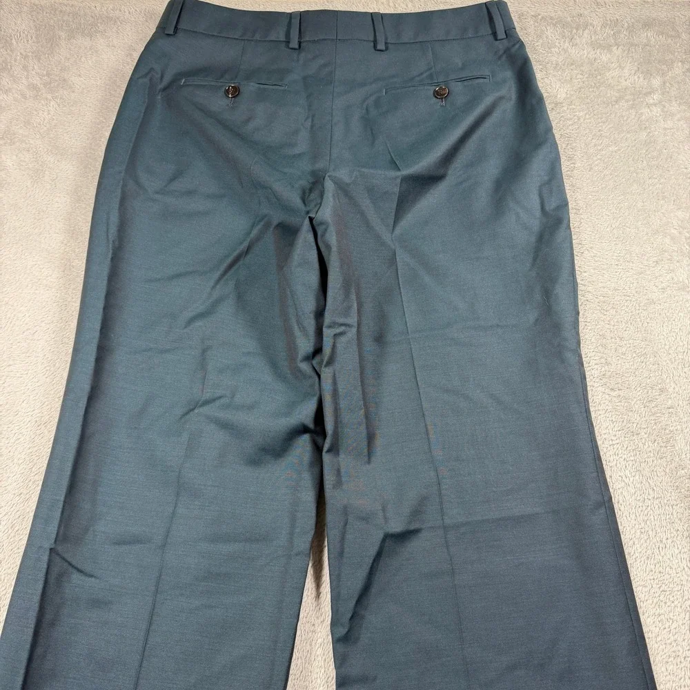 Gucci Uniform Dress Pants Mens 33 Dark Teal Flat Front Made In Bulgaria NWOT